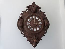 Antique Black Forest Wooden Wall Clock