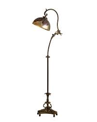 Bronze Swan Garden Floor Lamp With