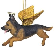 Honor The Pooch German Shepherd Holiday Dog Angel Ornament