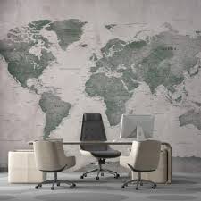 World Map Déco Wallpaper