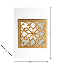 Best Home Fashion Decorative Square Mirror Wall Panel With Gold Wooden Overlay