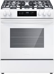 30 Gas Range With Steam Clean White