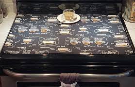 Coffee Collection Stove Top Cover Glass