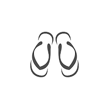 Slippers Icon Logo Design Ilration