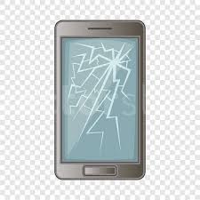 Phone With Broken Screen Icon Cartoon
