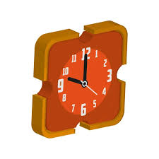 100 000 Orange Icon Of Clock Vector