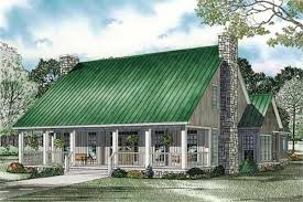 Steep Pitched Roof Ranch Home Plan 1