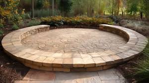 Circular Stone Patio With Yard