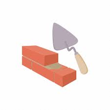 Brick Build Cartoon Tool Trowel