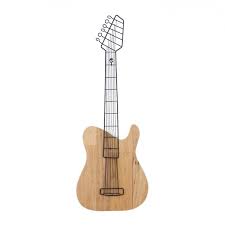 Wood Brown Guitar Wall Decor 040206