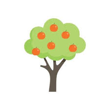 Peach Fruit Tree Icon Flat Vector