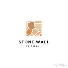 Rock Stone Wall Building Logo Design