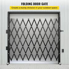 Vevor Ssfdmdm2x2m000001v0 Single Fold Security Gate 7 Ft H X 6 1 2 Ft W Steel Accordion Security Gate With Padlock 360 Rolling Gate