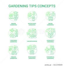 Gardening Tips Green Gradient Concept