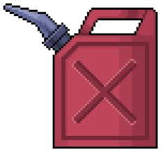 Pixel Art Gas Can Gasoline Vector Icon