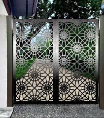Flower Design Metal Garden Gate