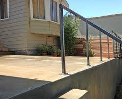 Concrete Patio Steps Wall Metal