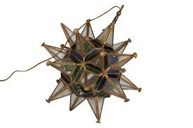 Vintage Stained Glass Moravian Star