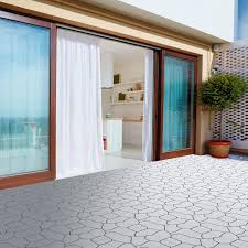 Pure Garden 11 5 In X 11 5 In Outdoor Interlocking Polypropylene Patio And Deck Tile Flooring In Stone Grey Set Of 6