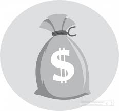 Money Icon Gray Color Clipart