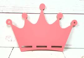 Pink Acrylic 20cm Crown Bow Holder
