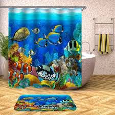 Sea Life Shower Curtains Tropical Fish