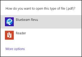 default pdf viewer bluebeam technical