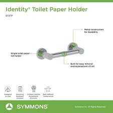 Symmons Identity Wall Mounted Toilet Paper Holder Chrome 673tp