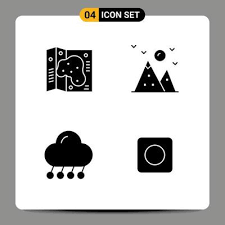 Cloud Landscape Vector Art Icons And