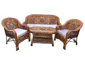 Cane Sofa Set With Table Type 3