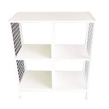 Household Essentials Wire 4 Cube Storage Cabinet White