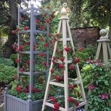 Wooden Garden Obelisk Square Tower