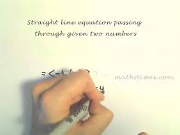 Straight Line Equation Passing Through