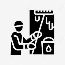 Painter Painting Wall Glyph Icon Vector