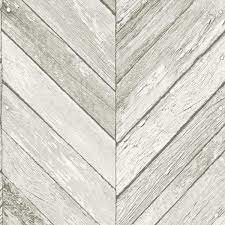 Herringbone Wood Light Grey Vinyl