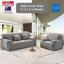 Sofa Cover 1 2 3 4 Seater Grey Stretch