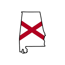 Alabama Flag State Outline Instant