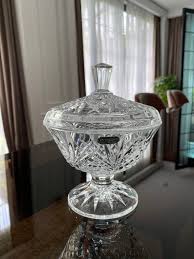 Vintage Footed Crystal Candy Dish