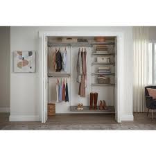 Gray Adjustable Closet Organizer