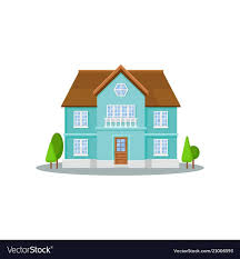 Cartoon Icon Of Three Y House With