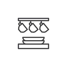 Kitchen Cutlery Hanging Outline Icon
