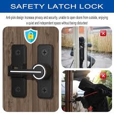 Barn Door Lock 180 Degree Sliding Door Gate Latch Luminous Flip Heavy Duty Sliding Door Latch Lock