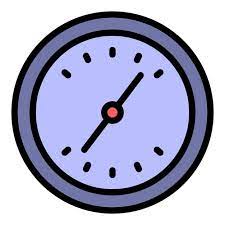 Wall Clock Icon Outline Vector Modern