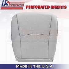 Perforated Leather Seat Cover Gray