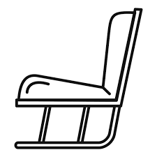 Garden Soft Rocking Chair Icon Outline