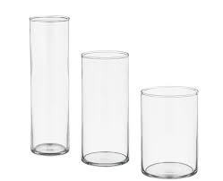 Glass Cylinder Vases Set Of 3 Table