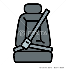 Car Seat Belt Icon Outline Vector Auto