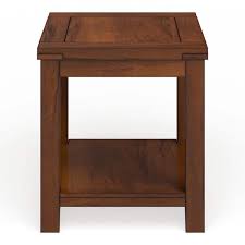 Dark Cherry Rectangle Wood End Table