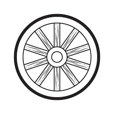 Premium Vector Old Wooden Wheel Icon