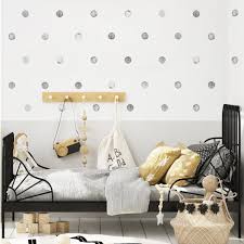 Grey Polka Dot Wall Stickers For Kids